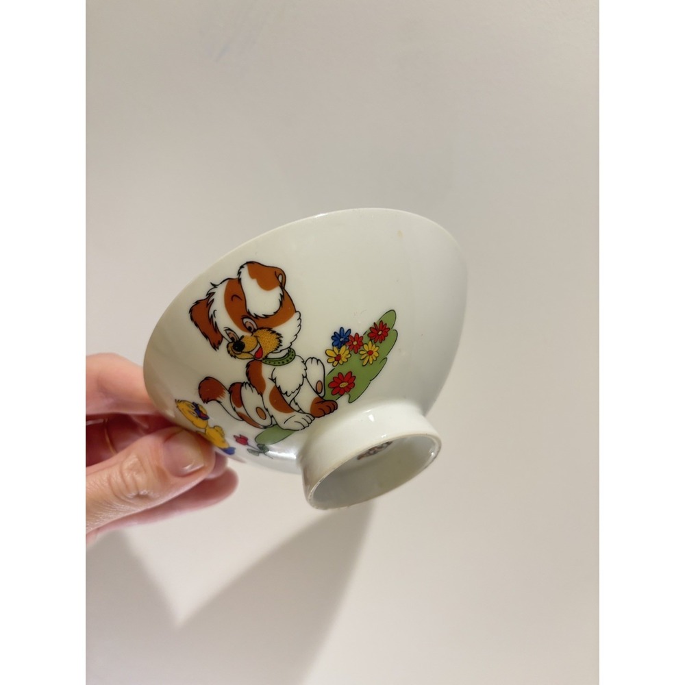 Vintage Rare Priceline  Children's Rice Bowl - Featuring Bowling Cartoon Scene